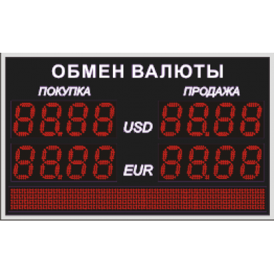 Табло обмена валют Венера 350-3,5-96x8