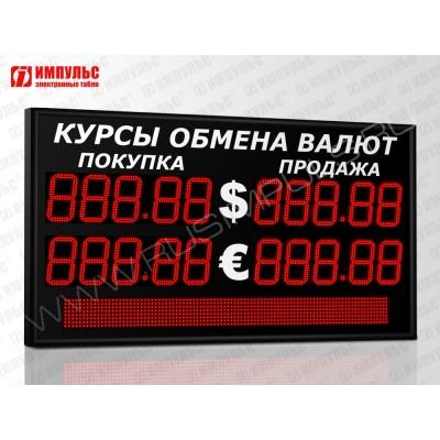 Табло валют со строкой 5 разрядов Импульс-321-2x2xZ5-S12x96