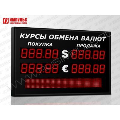 Табло валют со строкой 5 разрядов Импульс-308-2x2xZ5-S8x64