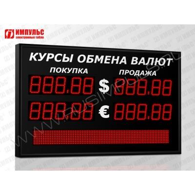 Табло валют со строкой 5 разрядов Импульс-310-2x2xZ5-S8x80