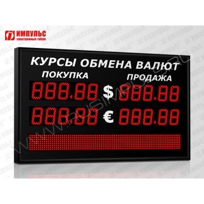 Табло валют со строкой 5 разрядов Импульс-309-2x2xZ5-S8x80