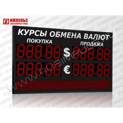 Табло валют со строкой 5 разрядов Импульс-318-2x2xZ5-S12x96